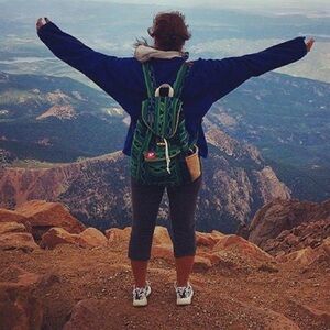 Taaluma Guatemala Tote backpack green EUC